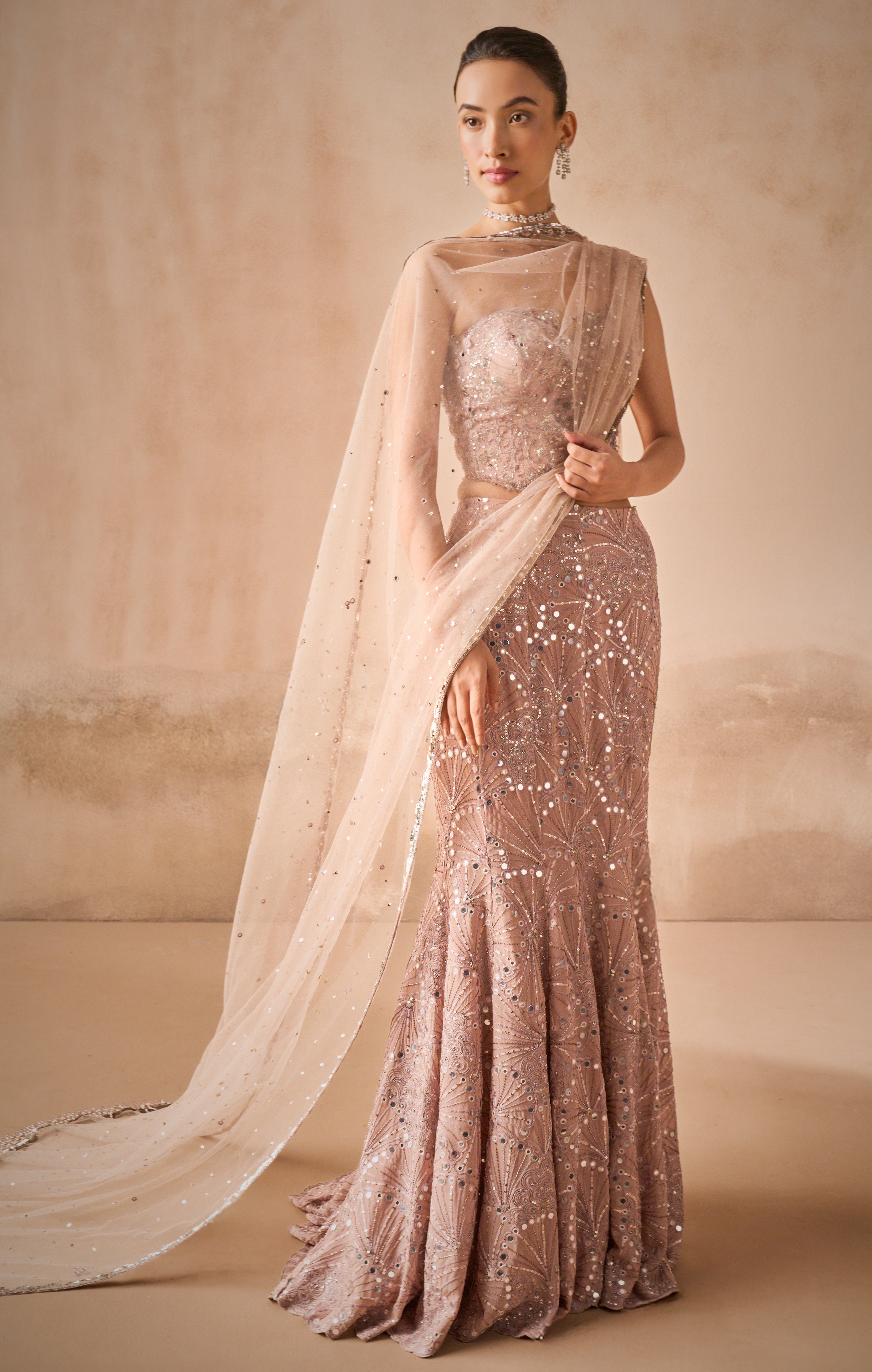 tamanna pink dress Tamanna Bhatia Pink Palazzo Suit in Bollywood Design