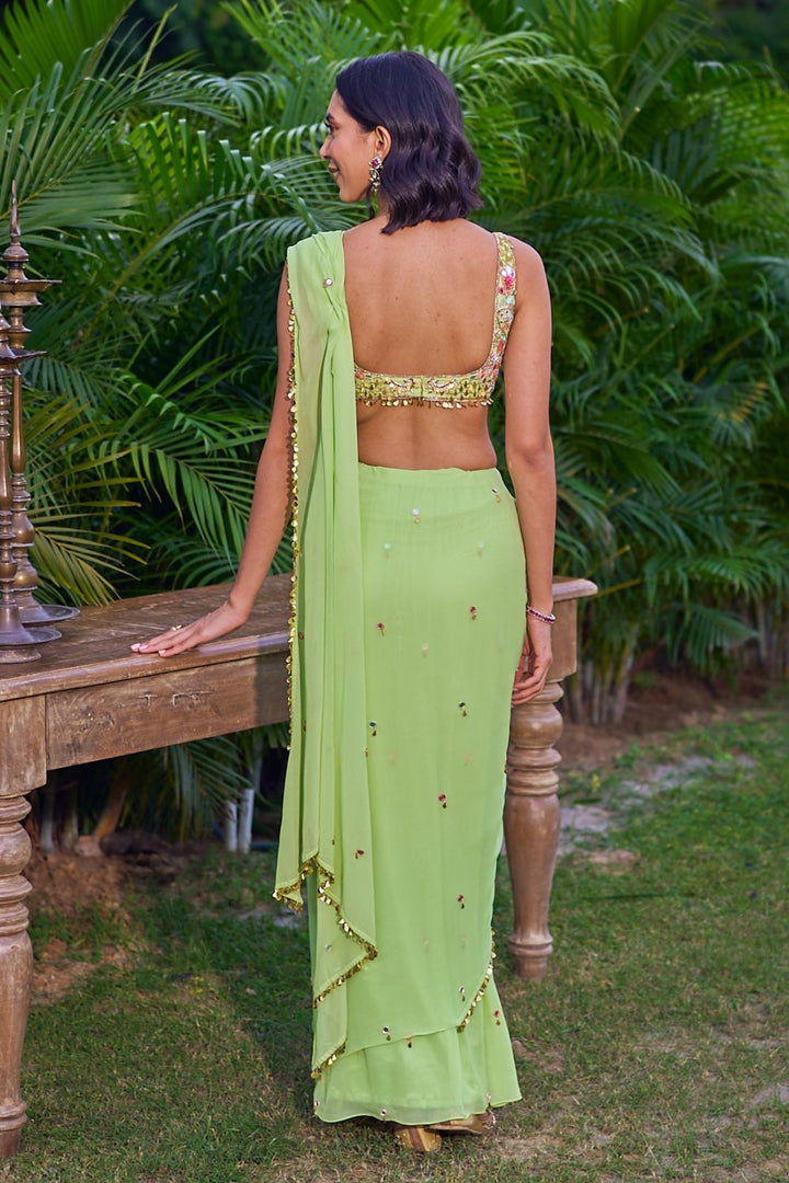 Green Saree Set