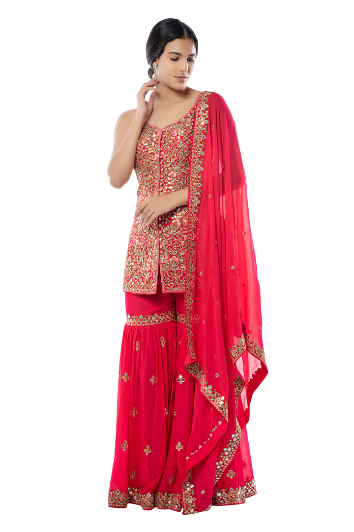 Pink Gharara Set