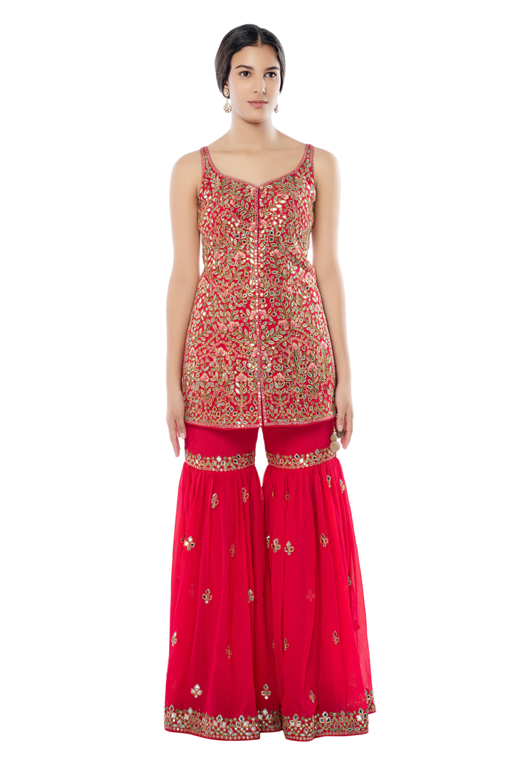 Pink Gharara Set