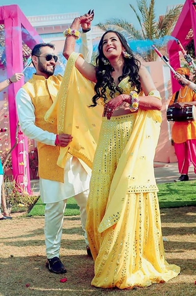 Priya In Yellow Georgette High Waist Sharara