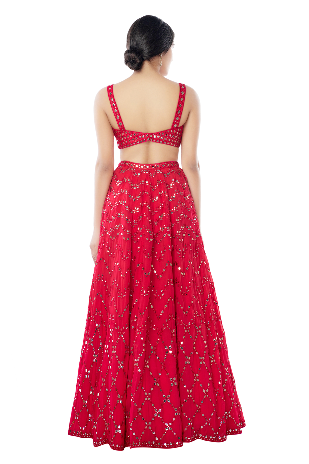 Pink Light Jaal Lehenga Set
