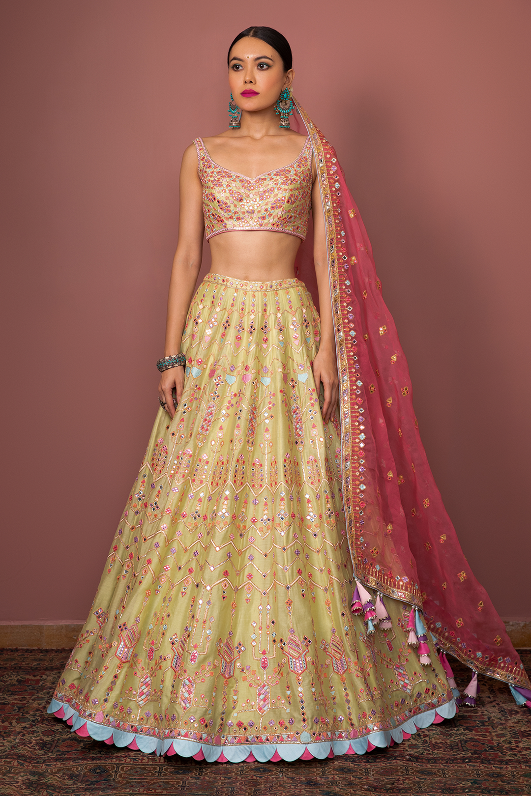 Green Lehenga Set