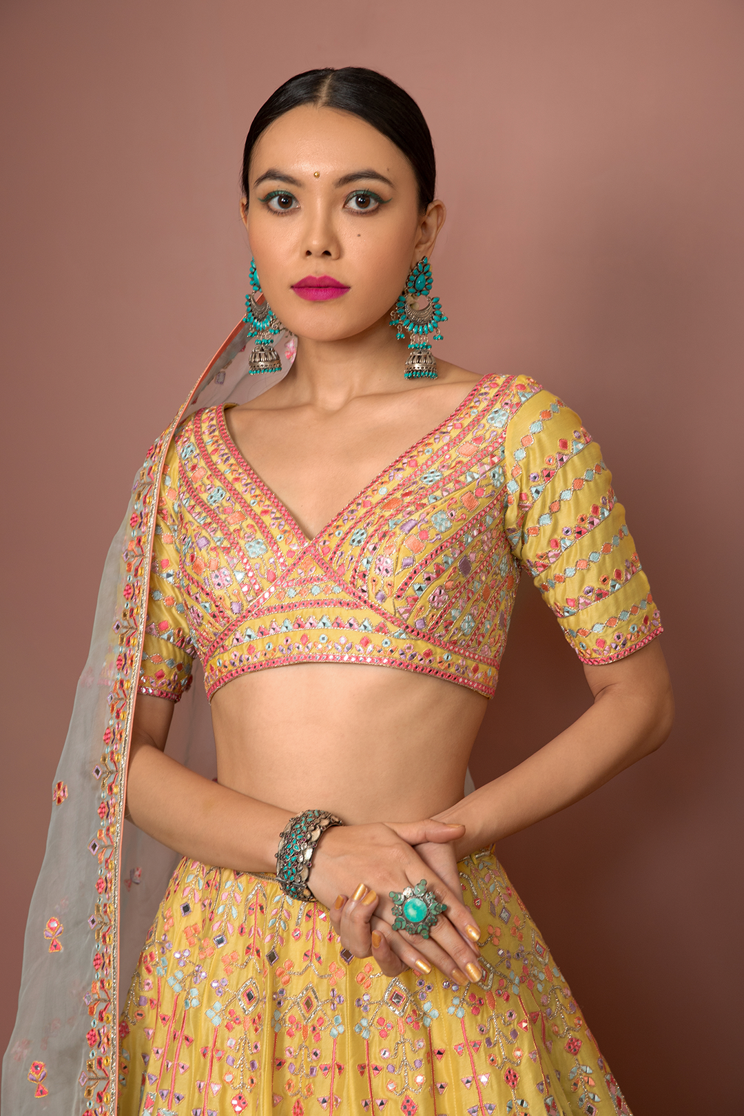 Mango Yellow Lehenga Set