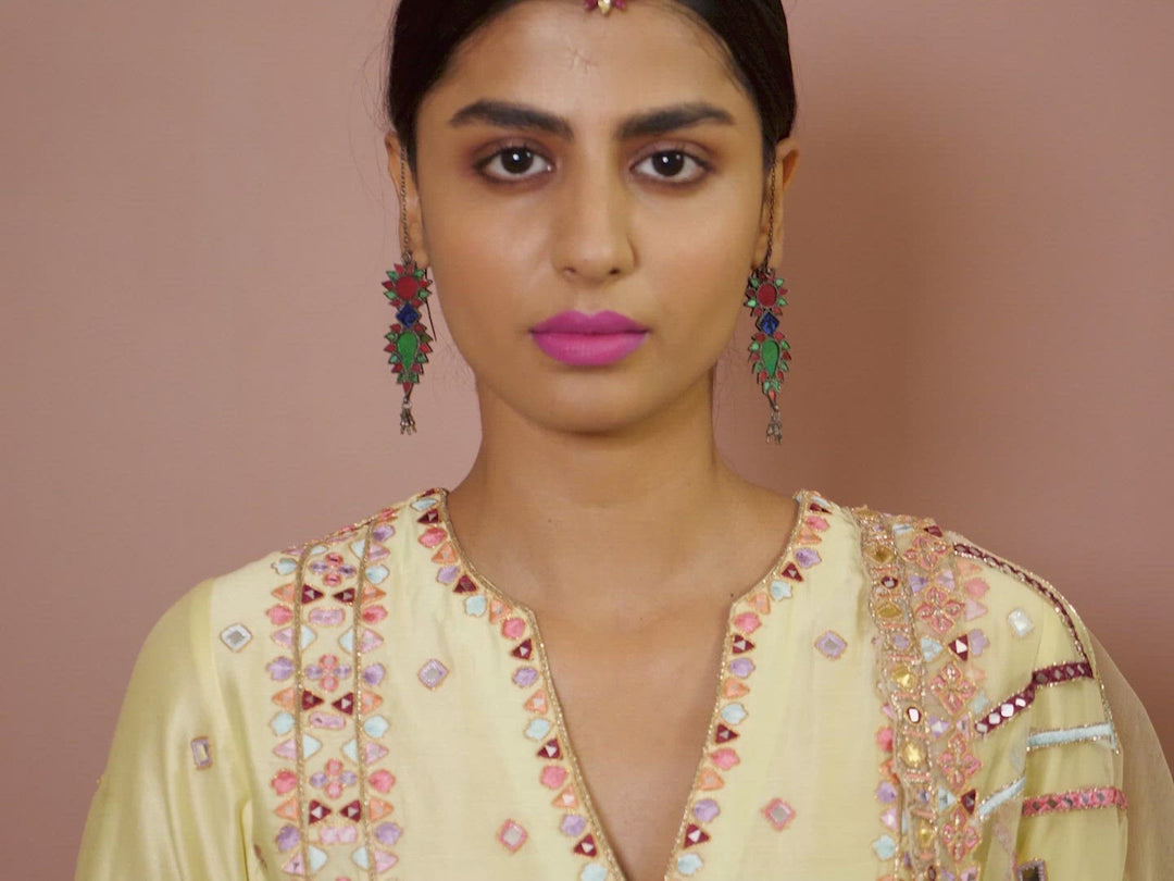Yellow Kurta With Dhoti Set