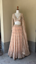 Peach Lehenga Set