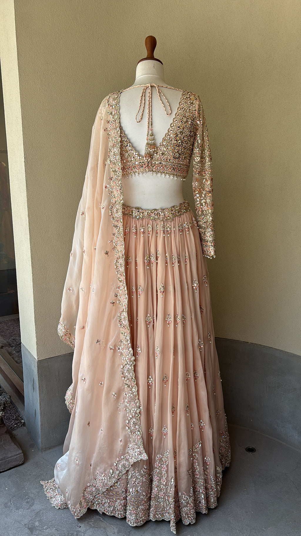 Peach Lehenga Set