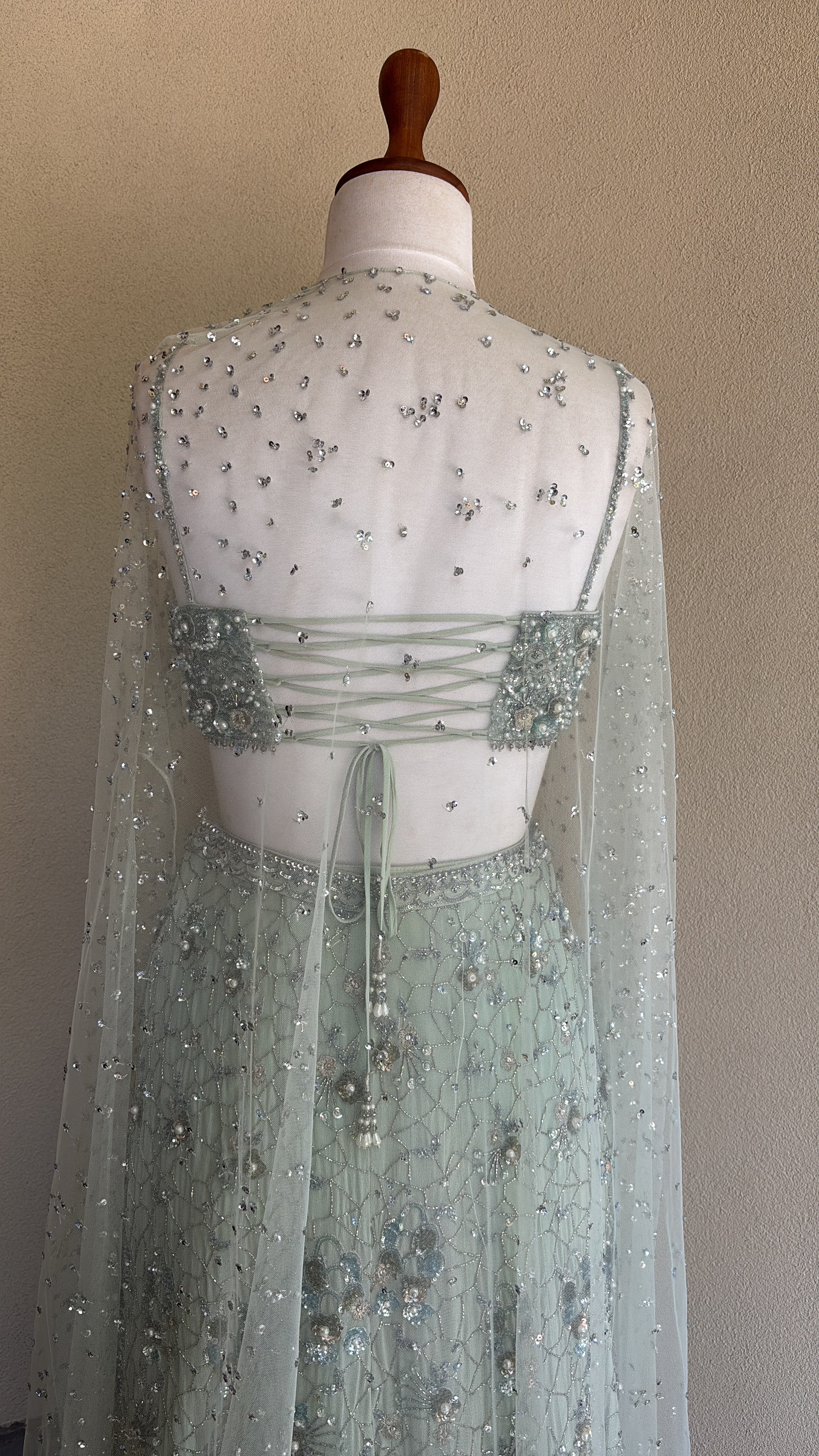 Sea Green Georgette High Waist Sharara