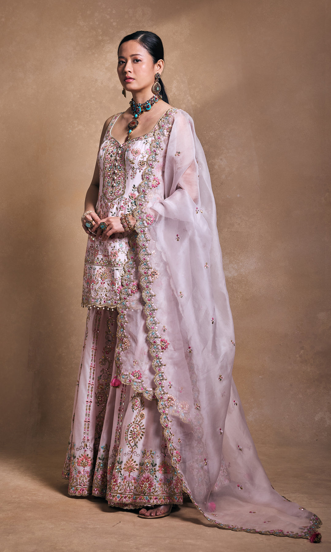 Blush Pink Sharara Set