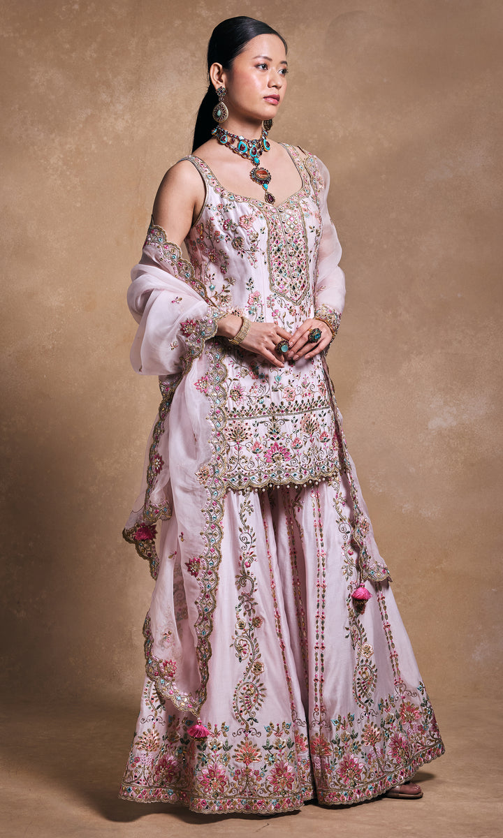 Blush Pink Sharara Set