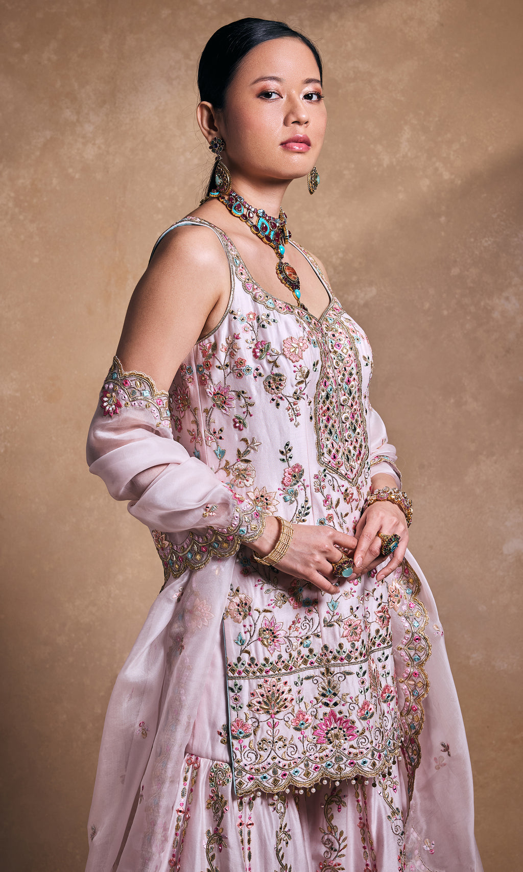 Blush Pink Sharara Set