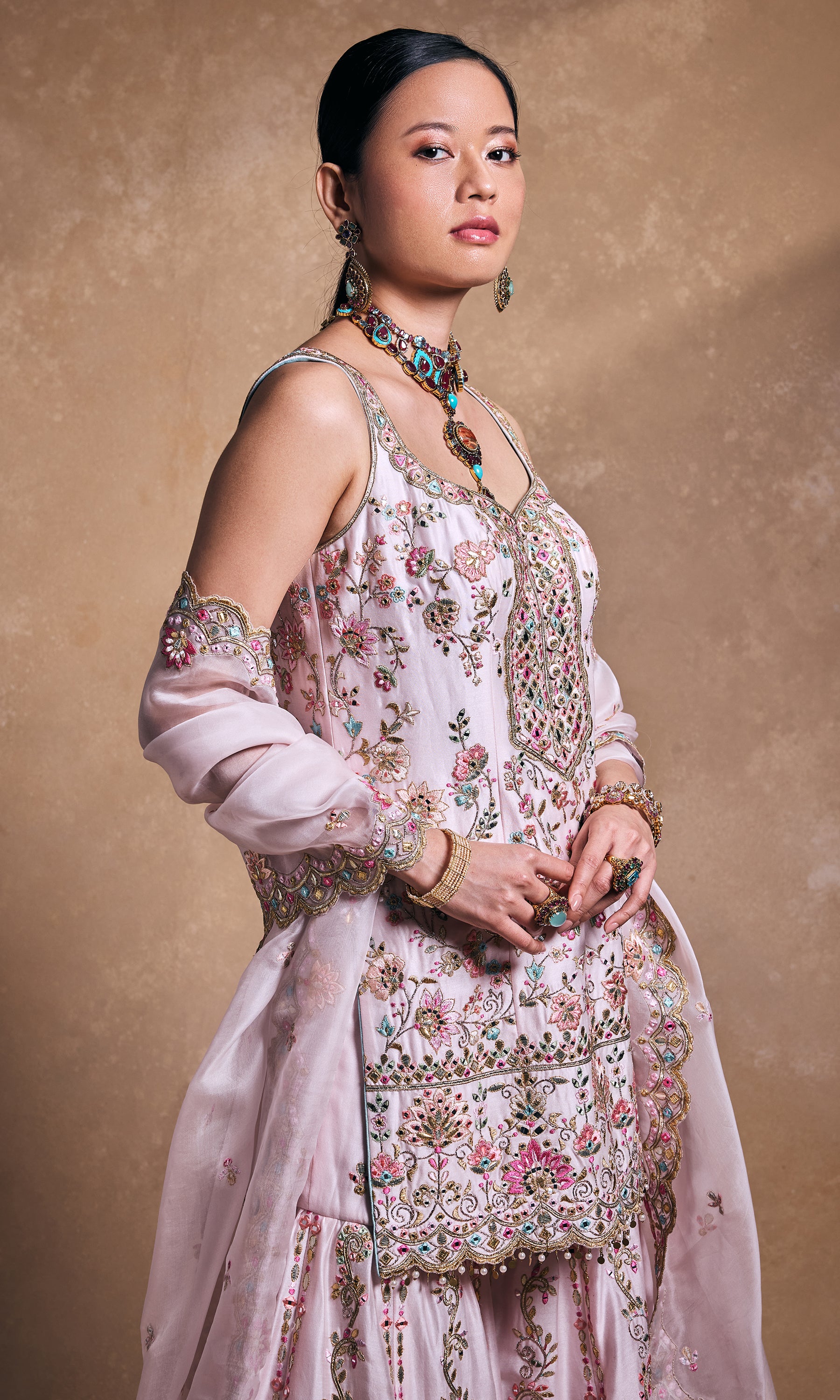 Blush Pink Sharara Set