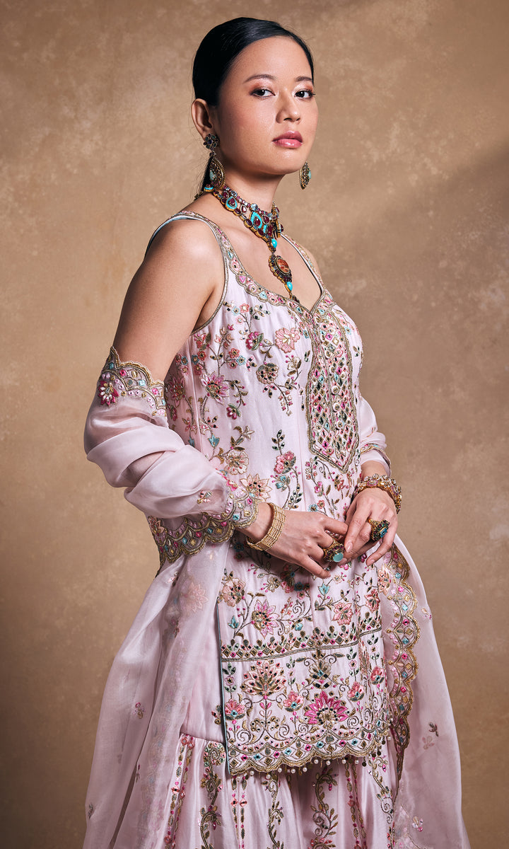 Blush Pink Sharara Set