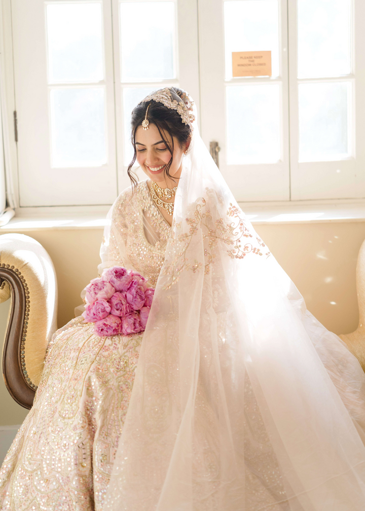 AISHA GHONGHE IN OUR CUSTOM PINK SERENADE  LEHENGA SET