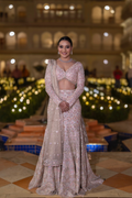 Smiksha Singh In Our Serenade Pink Fit And Flare Lehenga Set