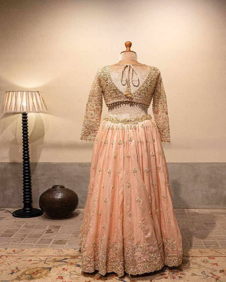 Peach Lehenga Set