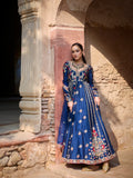 Navy Blue Chanderi Anarkali