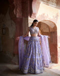 Lavender Organza Lehenga