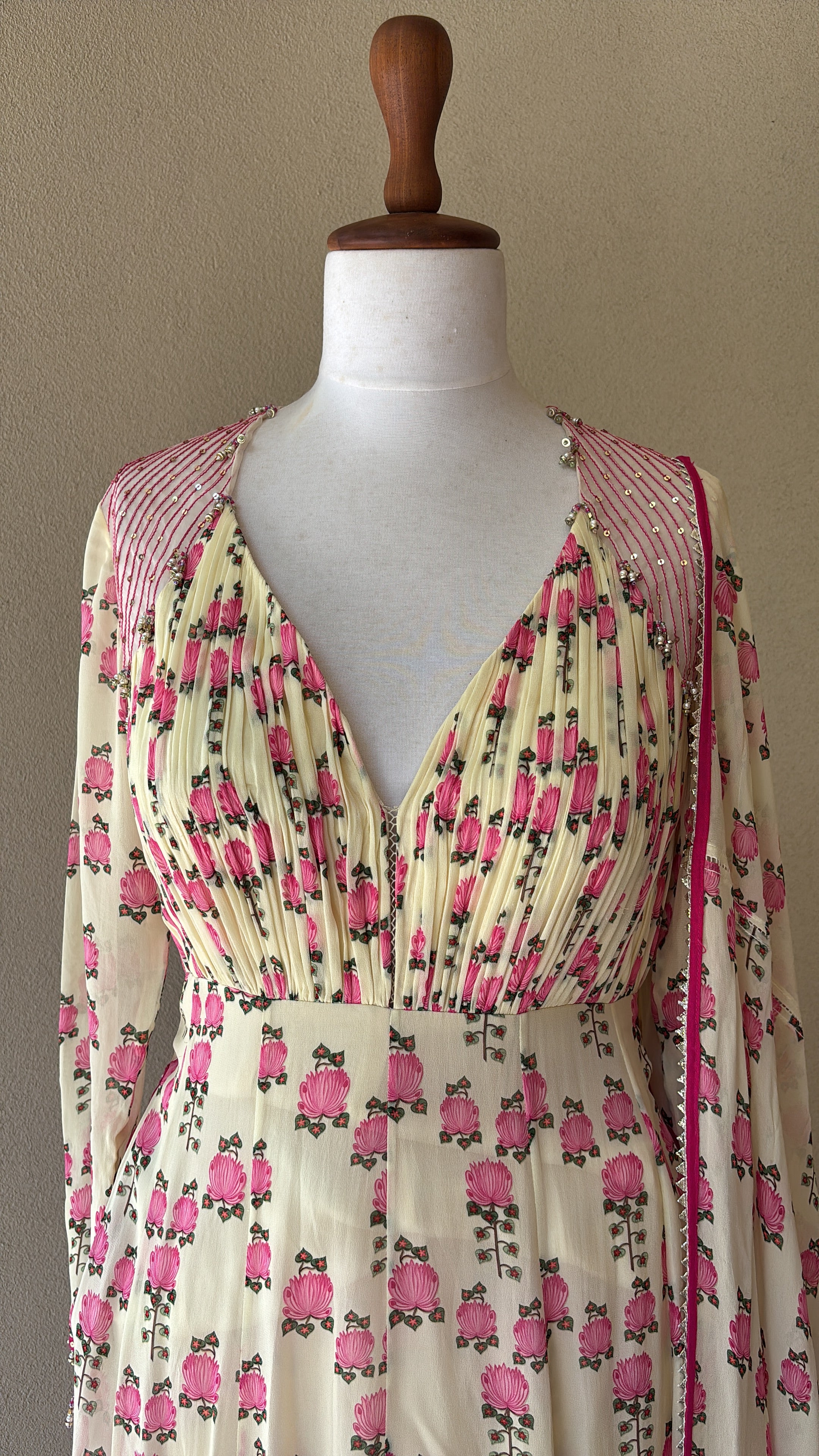 Ivory Flora Bliss Anarkali Set
