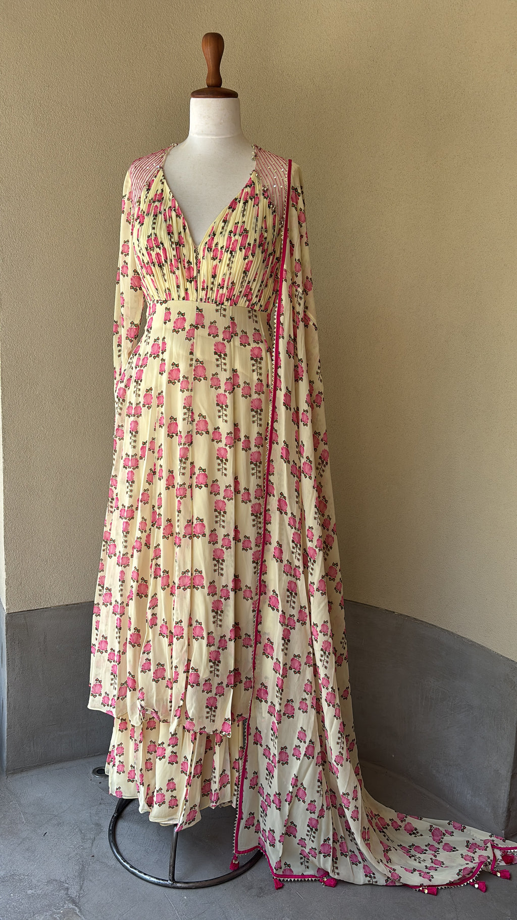 Ivory Flora Bliss Anarkali Set