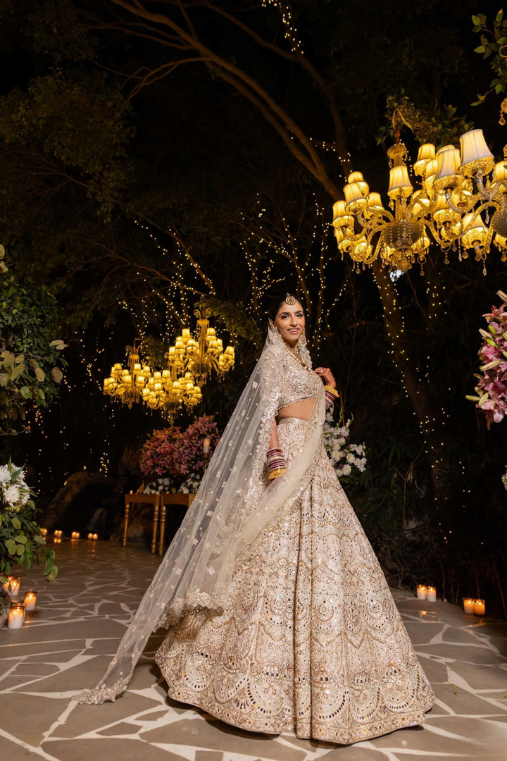 SNEHA BHATIJA IN OUR SERENADE MIRROR EMBROIDERED LEHENGA SET
