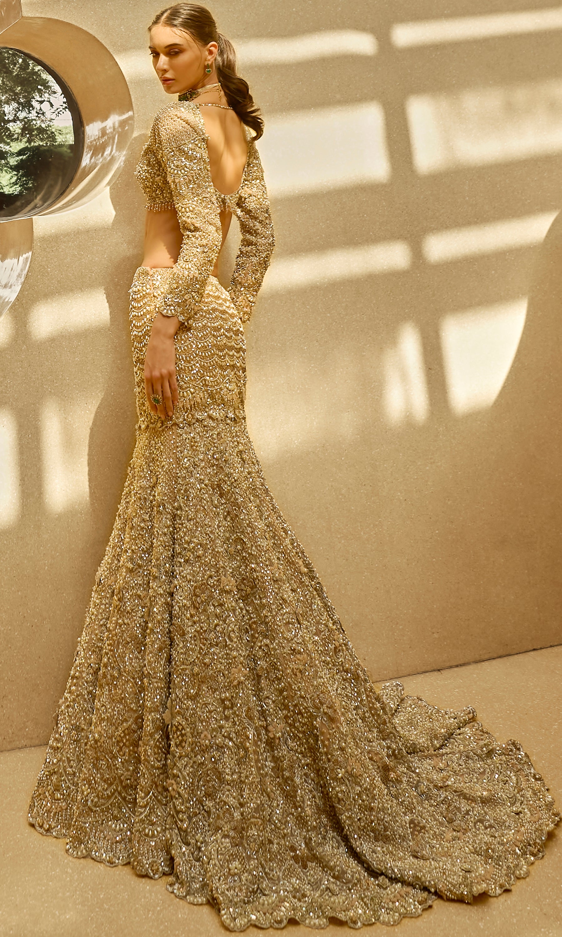 Nude Peach Lehenga Set