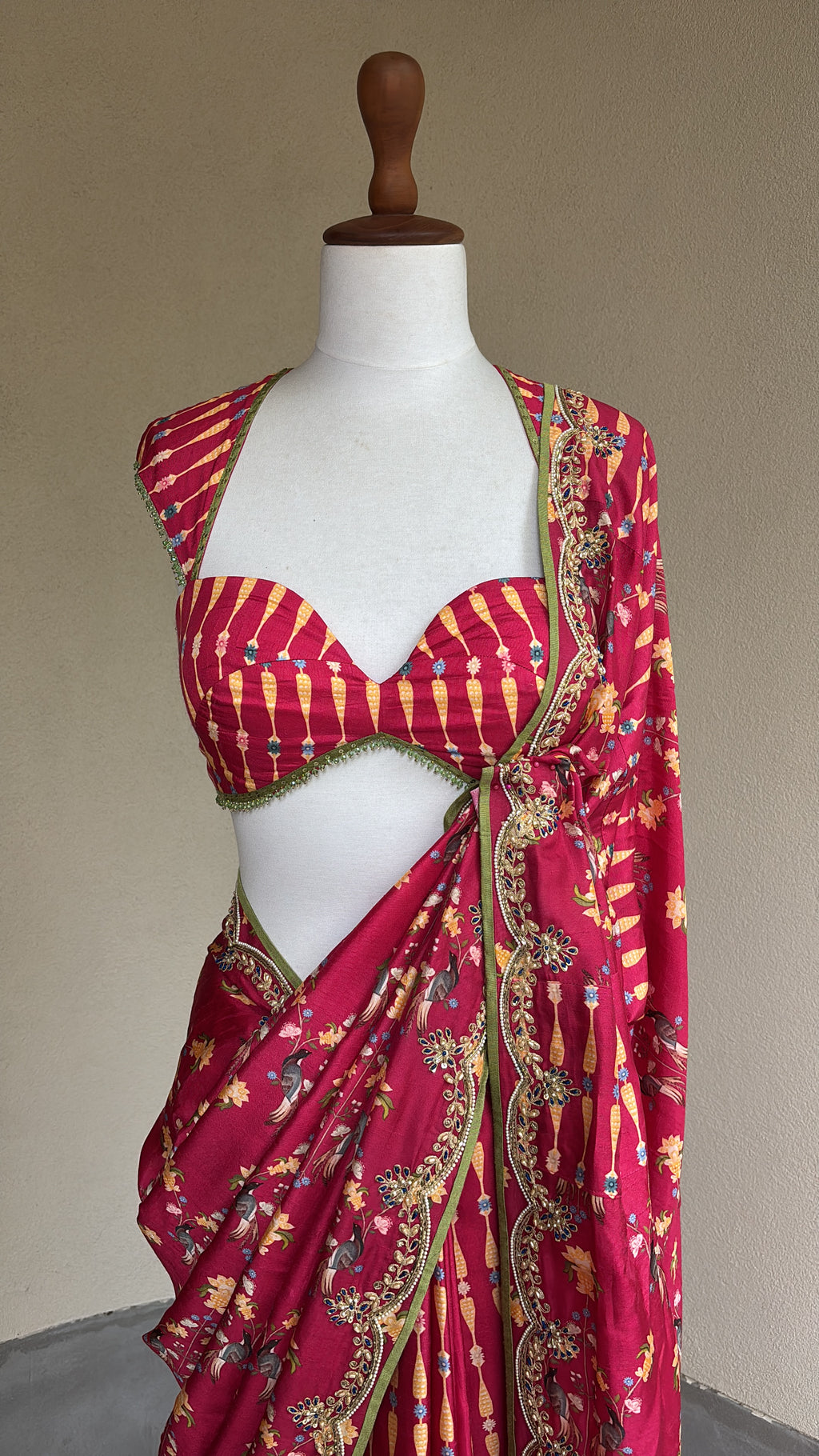 Pink Gardenia Rhapsody Saree Set