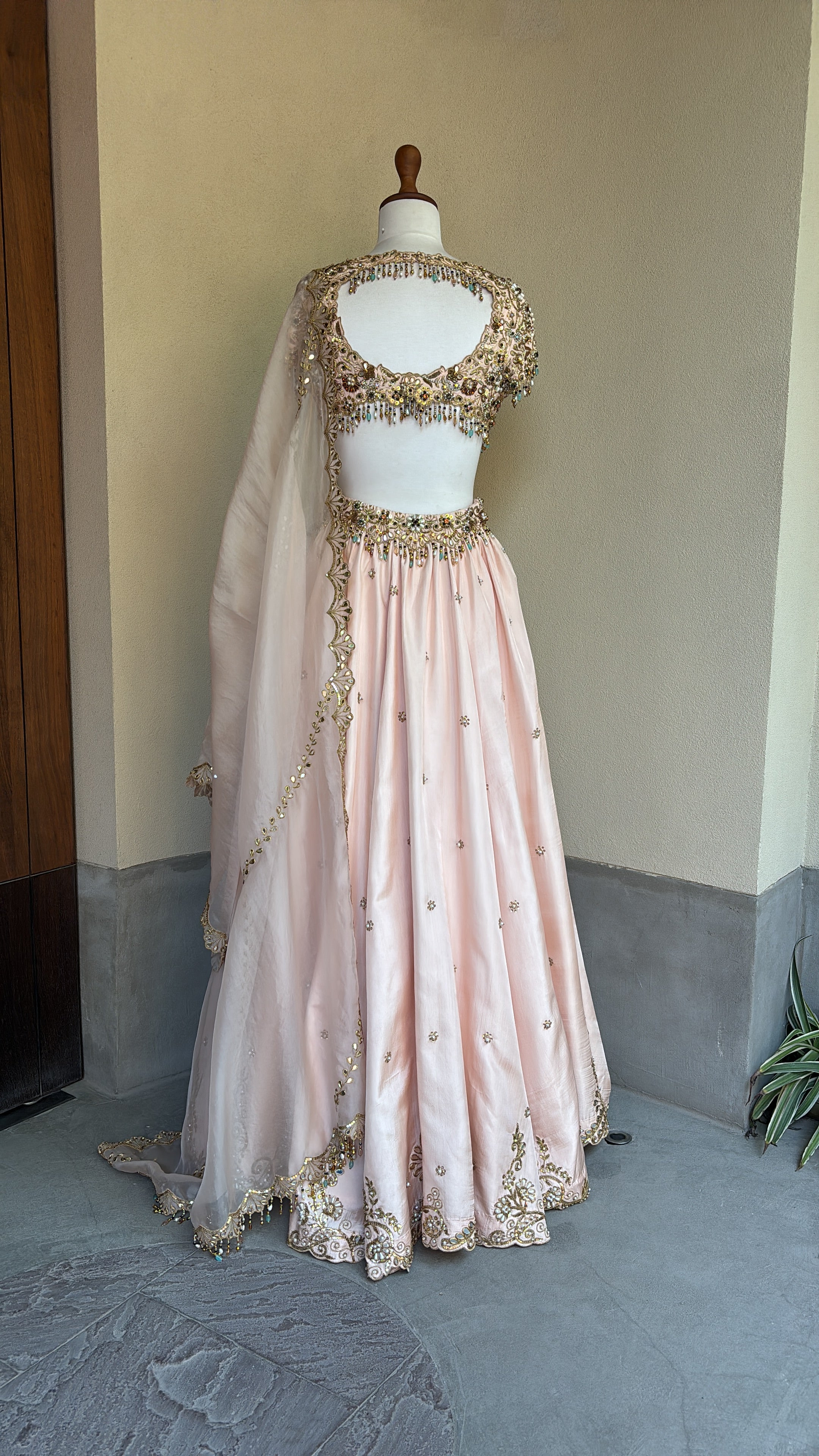 Baby Pink Silk Lehenga