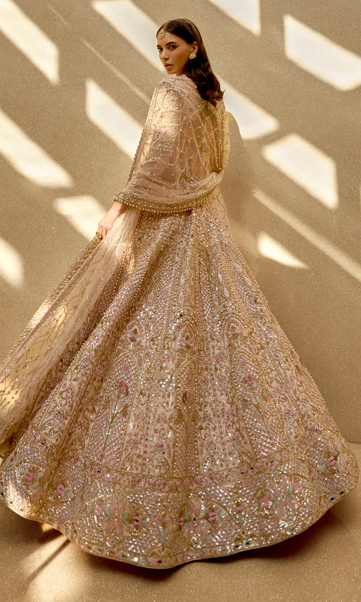 Baby Pink Couture Zardozi Lehenga Set