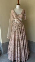 Dusky Rose Mirror Lehenga Set
