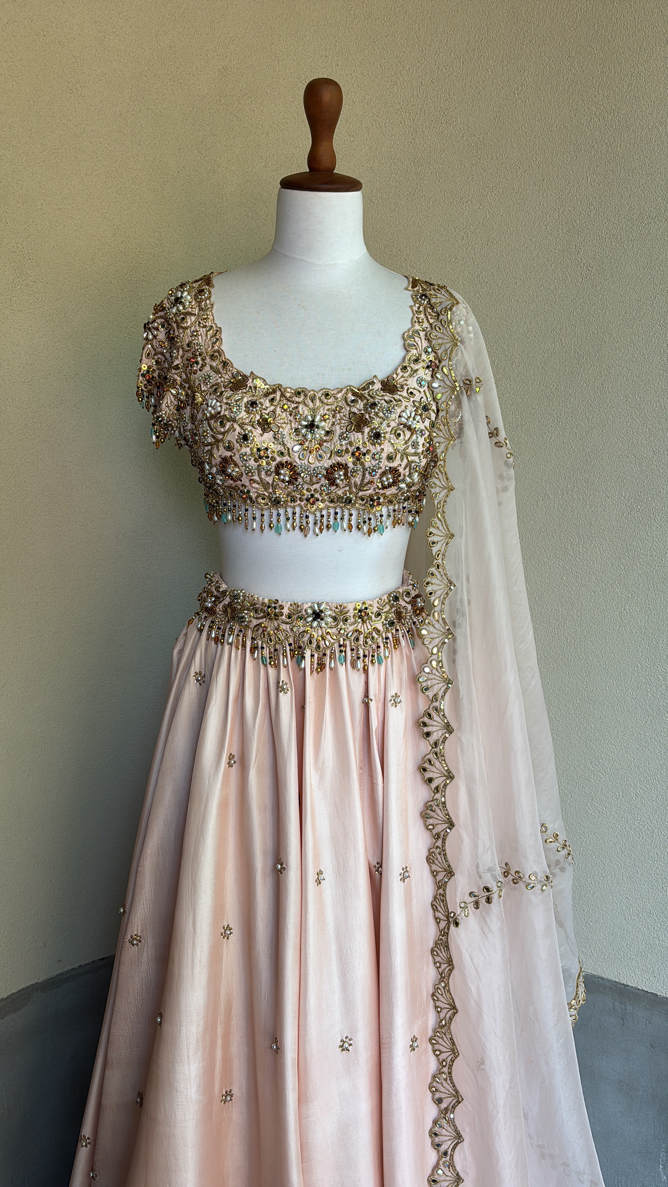 Baby Pink Silk Lehenga