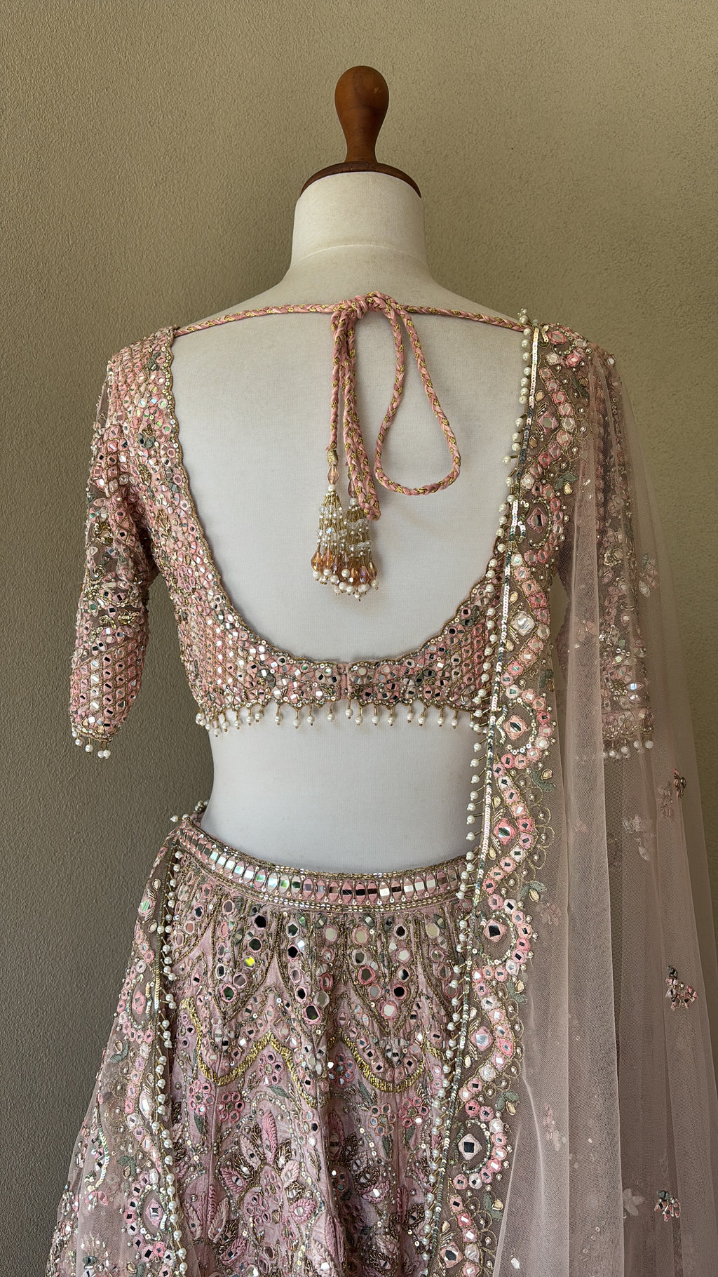 Dusky Rose Mirror Lehenga Set