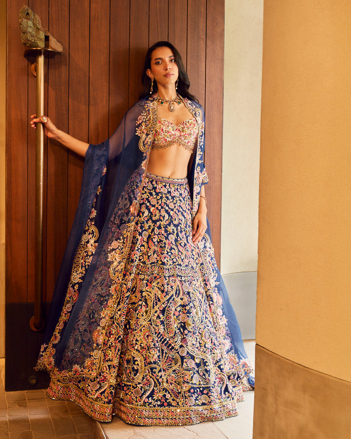 ROYAL BLUE LEHENGA SET