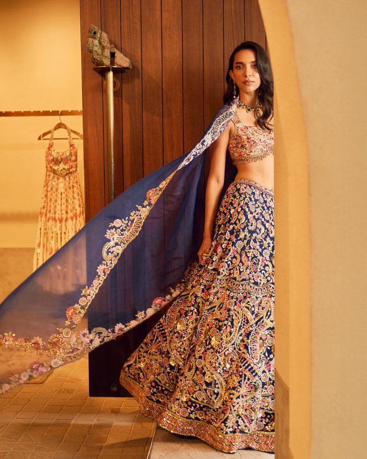 ROYAL BLUE LEHENGA SET