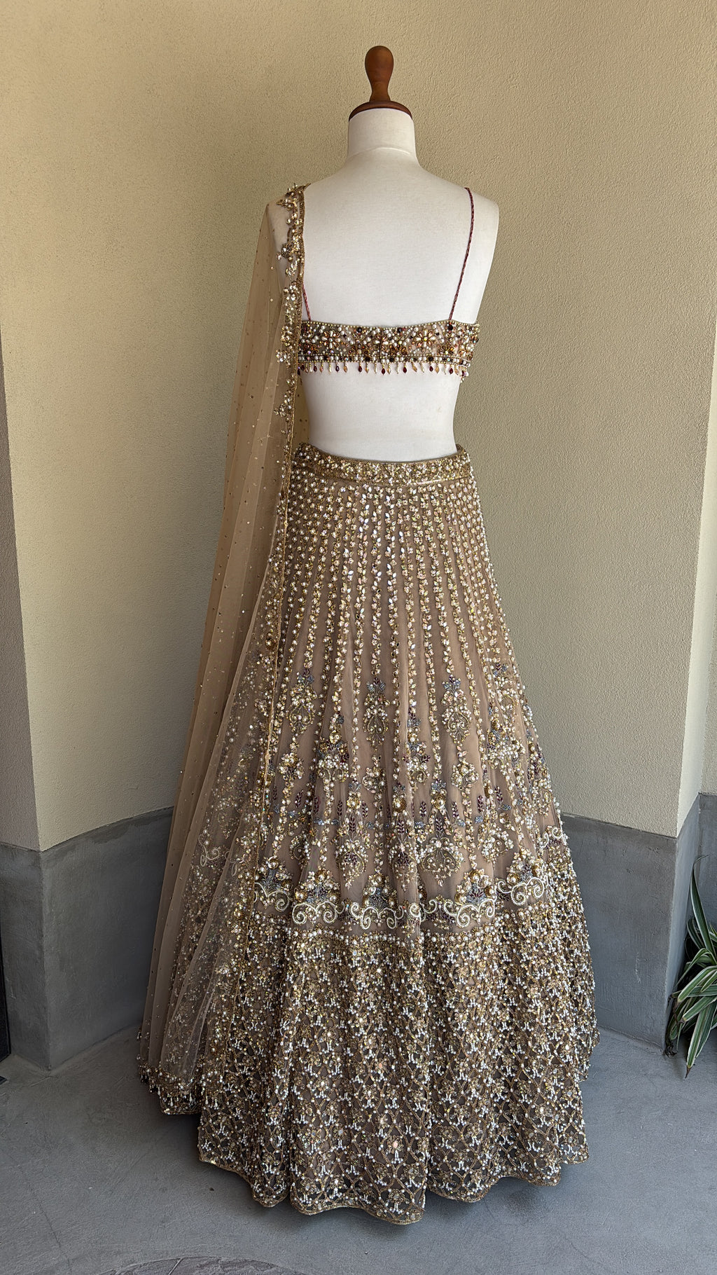 Biscuit Luxe Lehenga Set