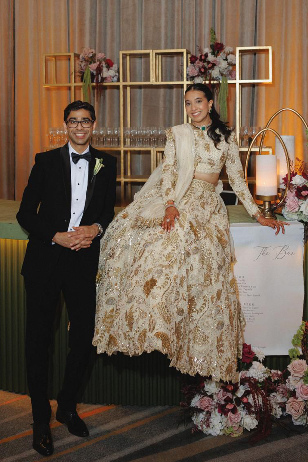 Shivani Majmudar In Our Azra Ivory And Gold Heavily Embroidered Lehenga
