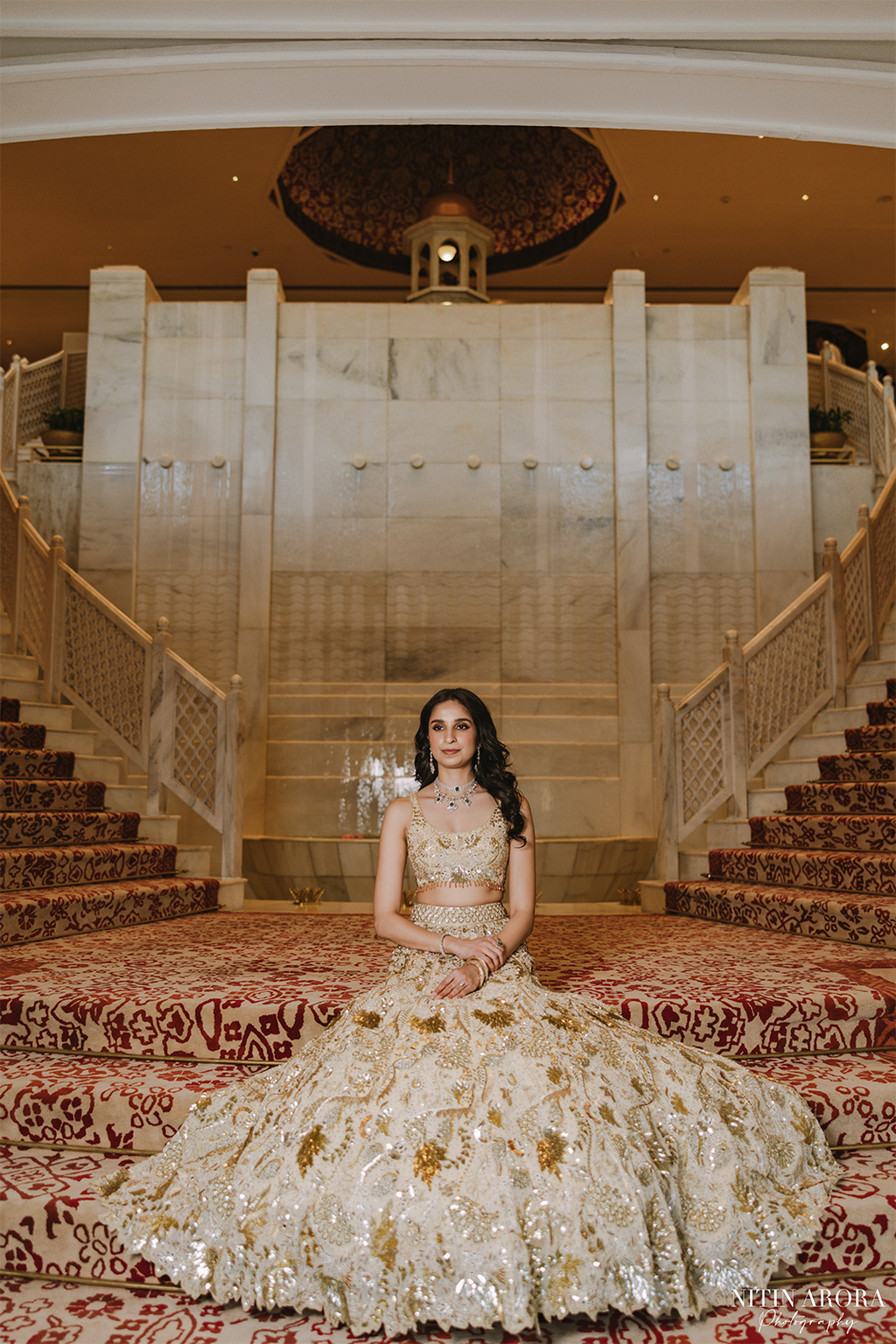 Aprajita In Our Azra Ivory and Gold Lehenga