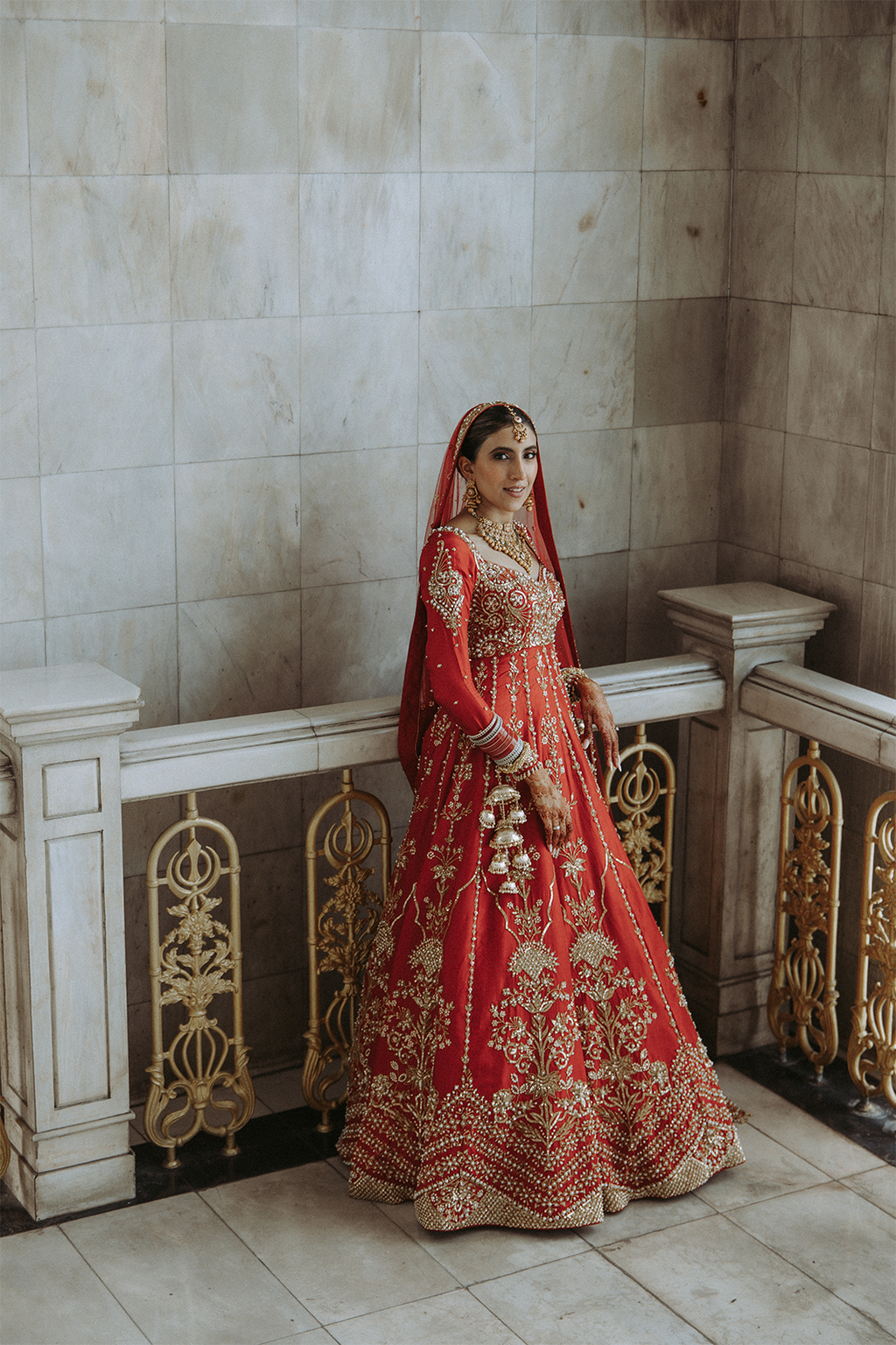 Simran In Our Red Bridal Anarkali