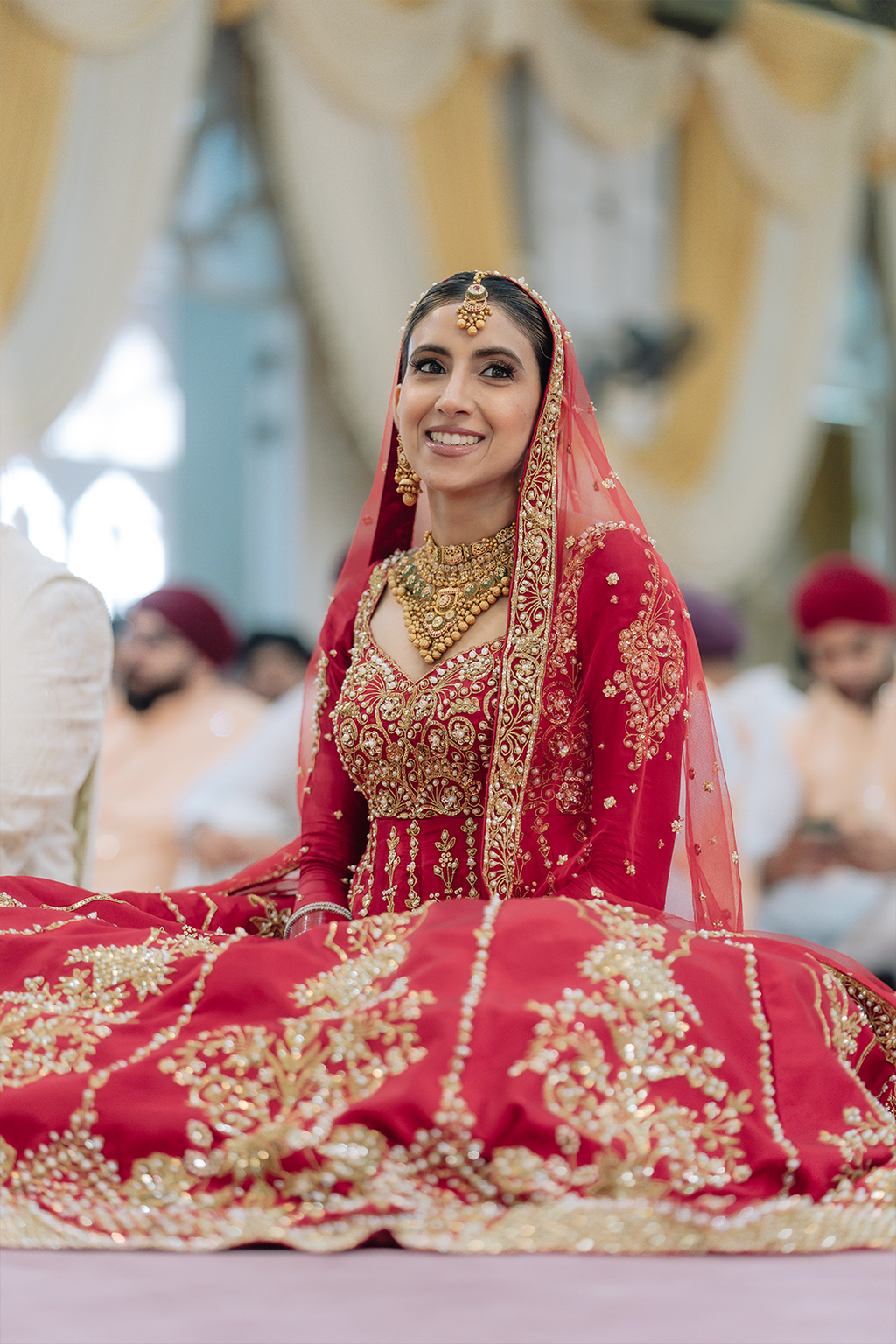 Simran In Our Red Bridal Anarkali