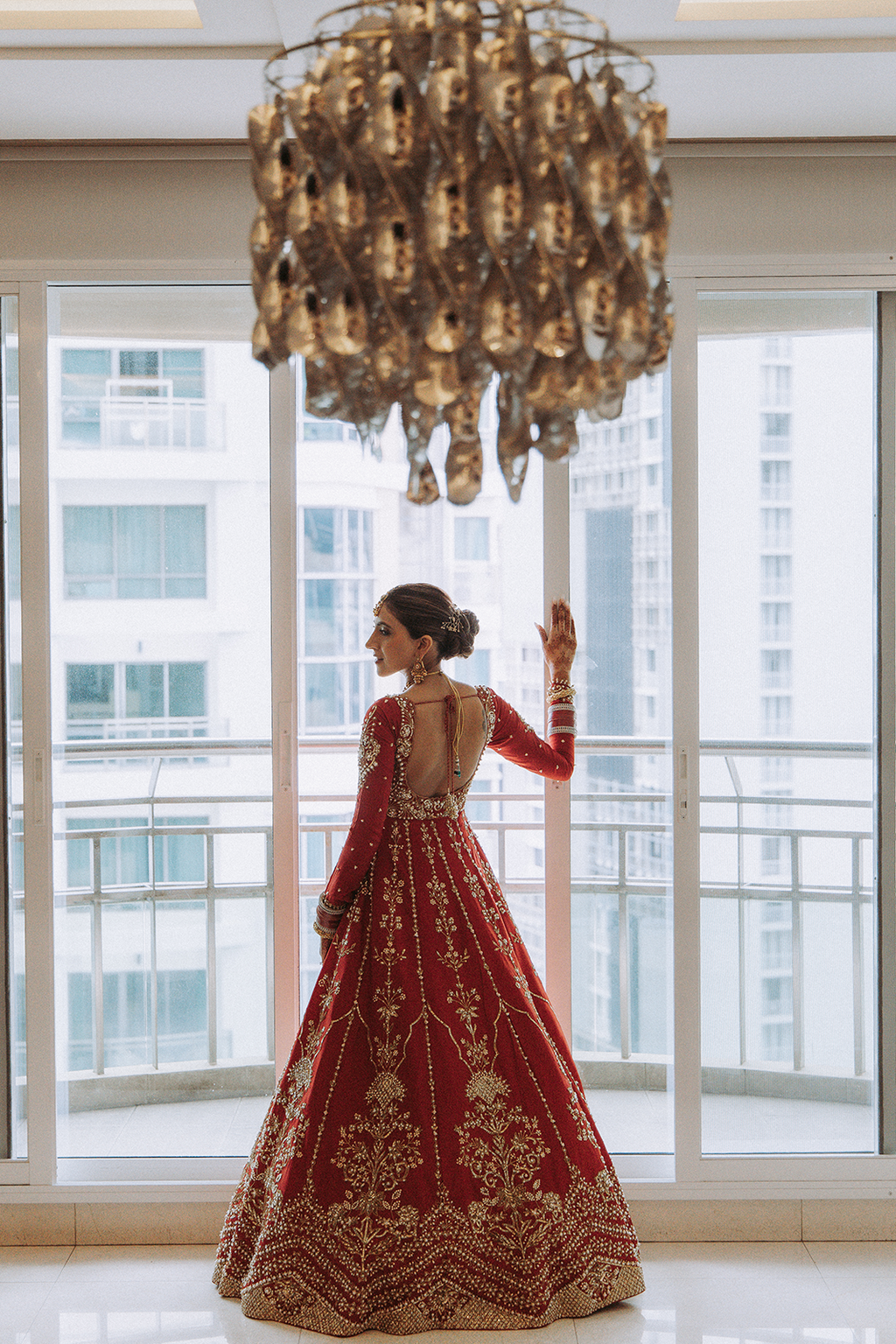 Simran In Our Red Bridal Anarkali