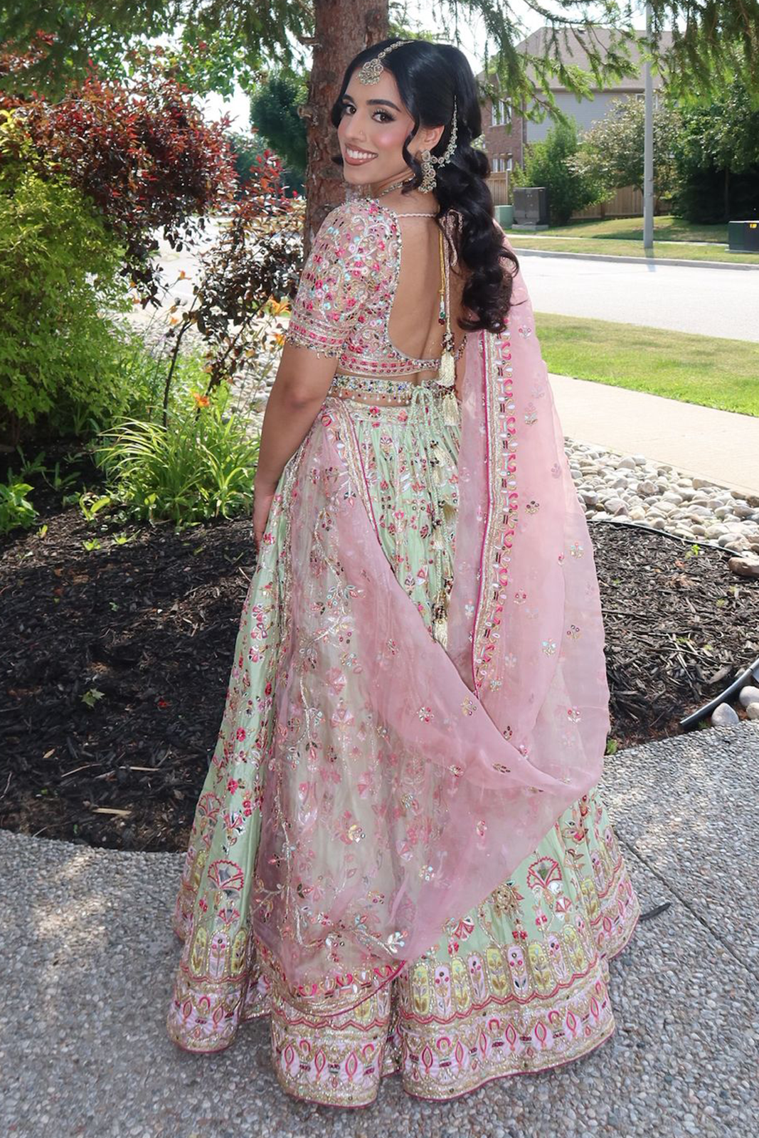Taman In Our Mint Green Chanderi Lehenga Set