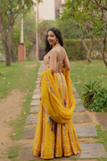 Shivani Trehan In Our Mustard Corset And Skirt Set