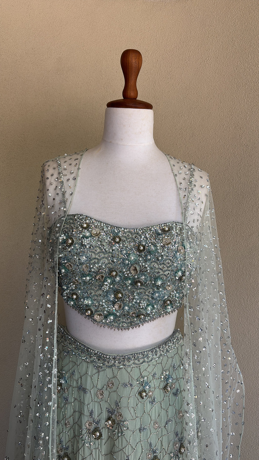 Sea Green Georgette High Waist Sharara