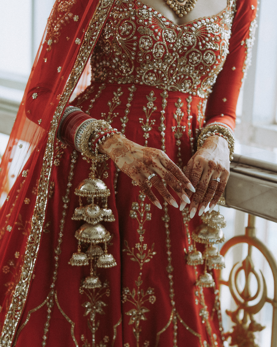 Simran In Our Red Bridal Anarkali