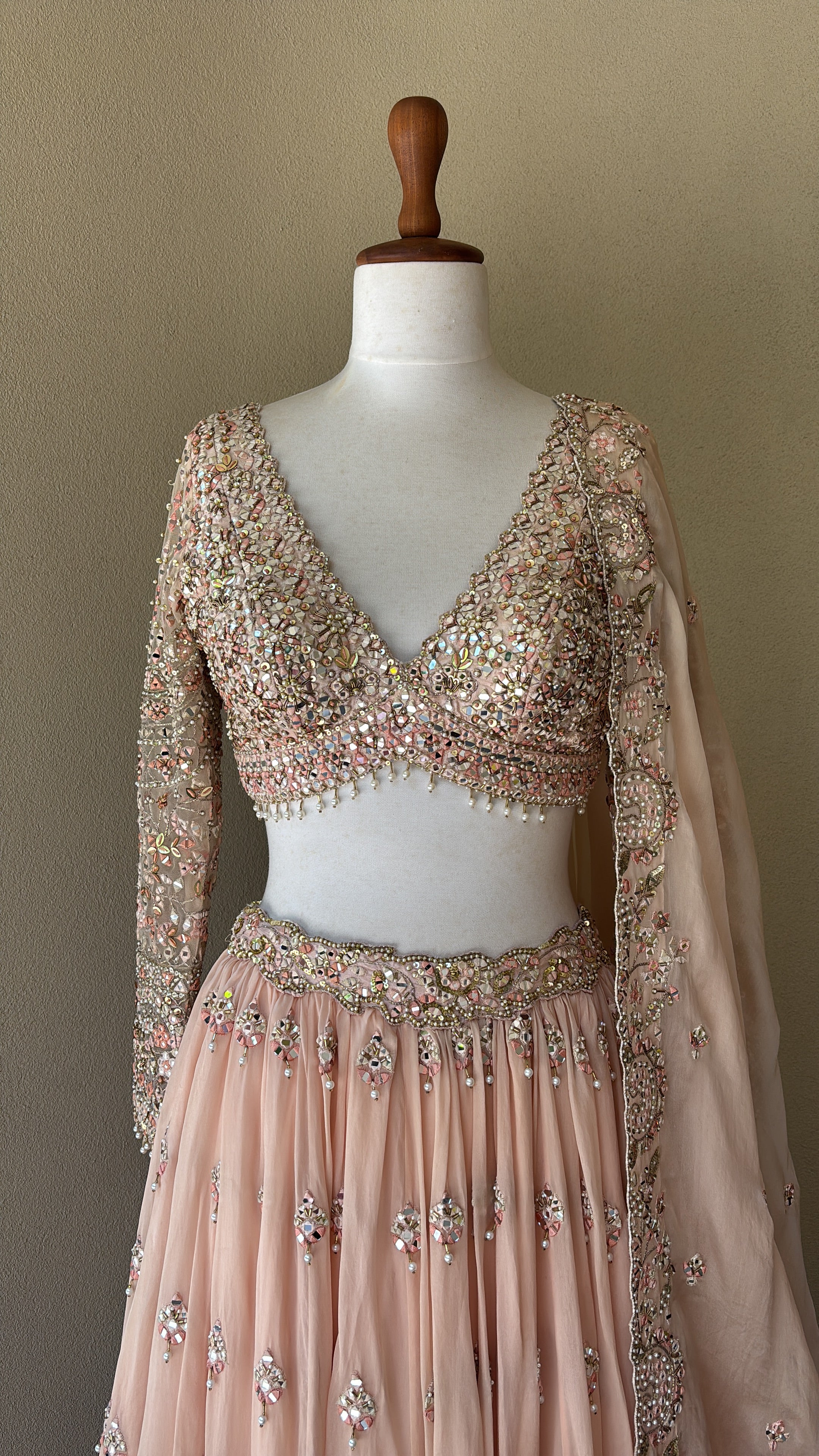 Peach Lehenga Set