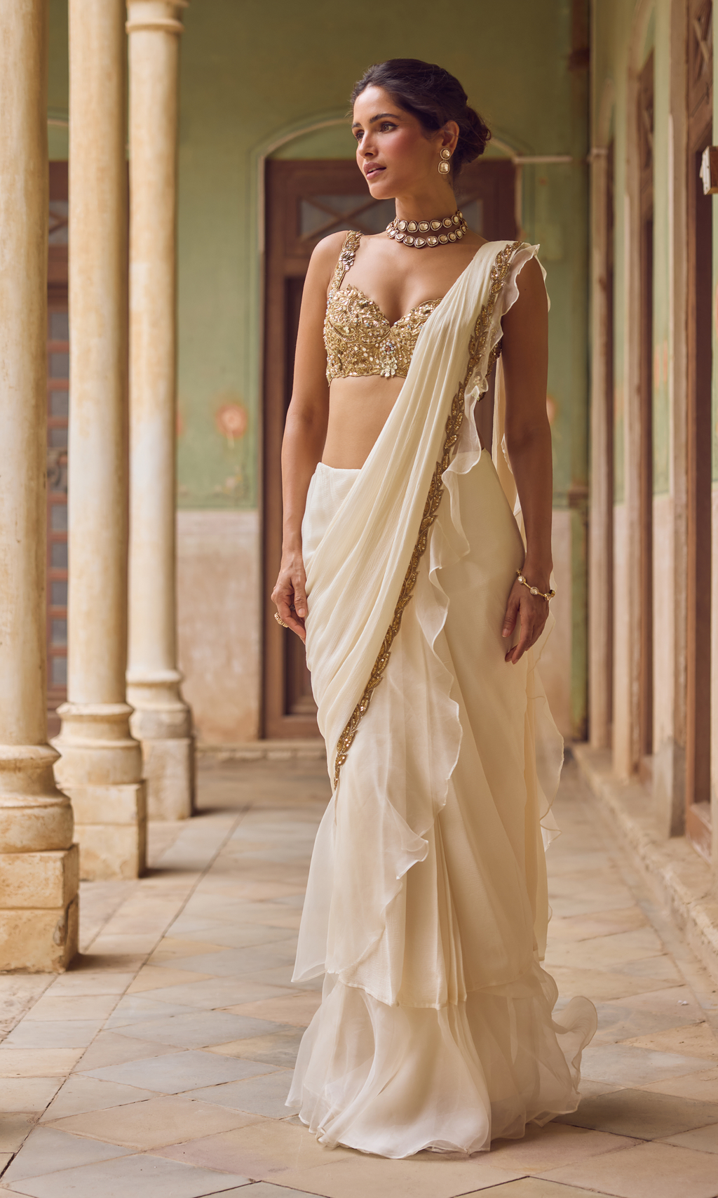 KHWAHISH RUFFLE SAREE