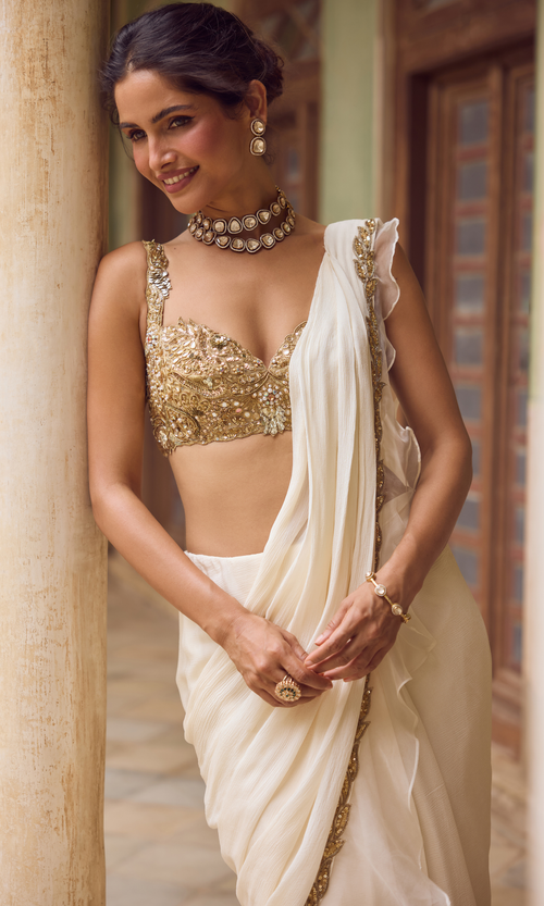 KHWAHISH RUFFLE SAREE