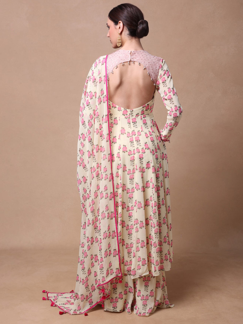 Ivory Flora Bliss Anarkali Set