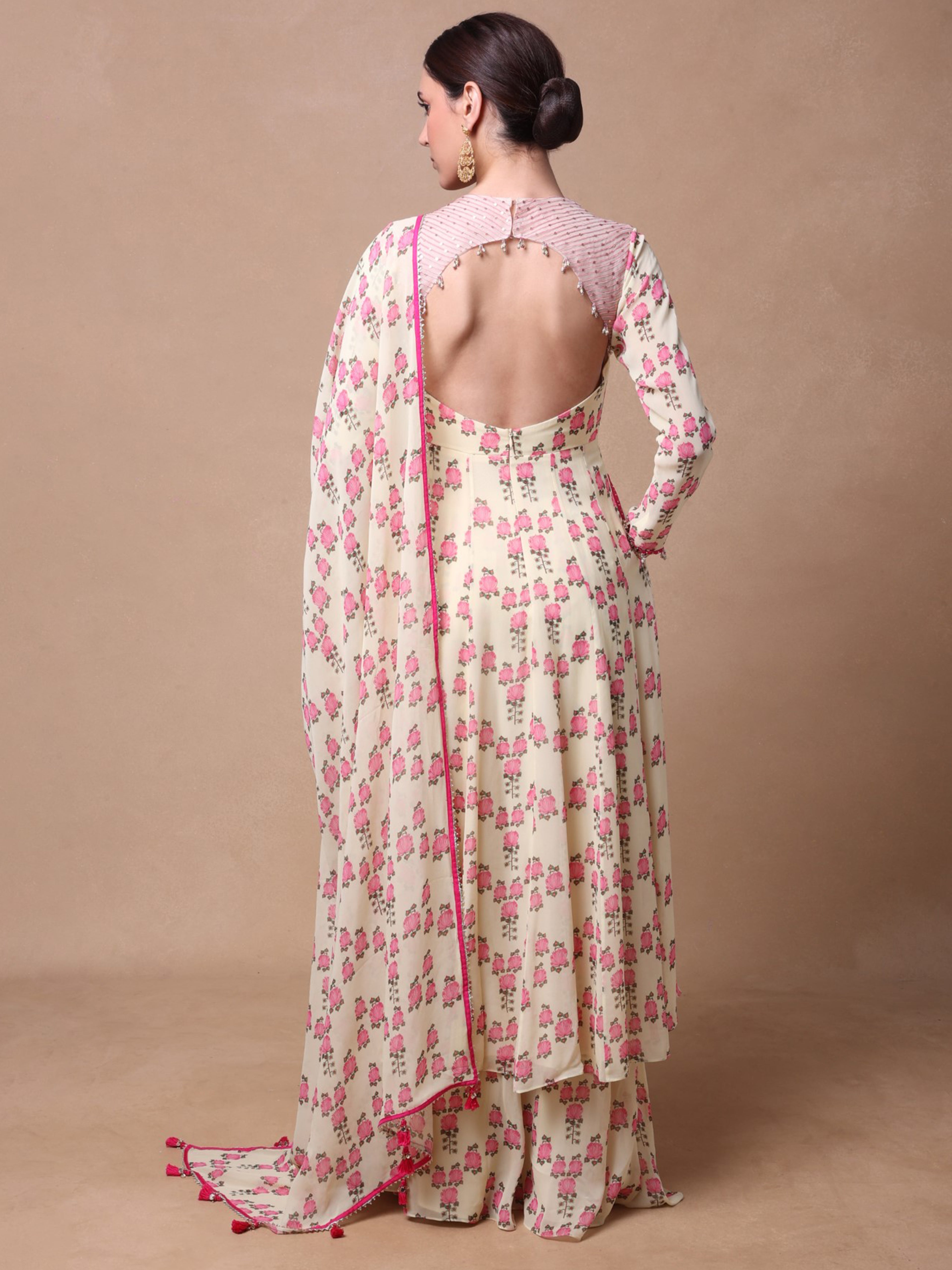 Ivory Flora Bliss Anarkali Set