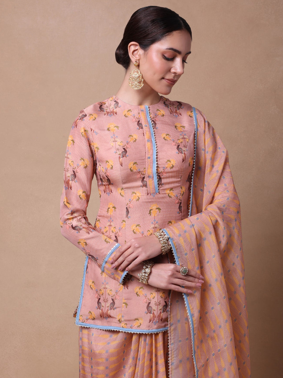 Gardenia Rhapsody Drape Skirt Set